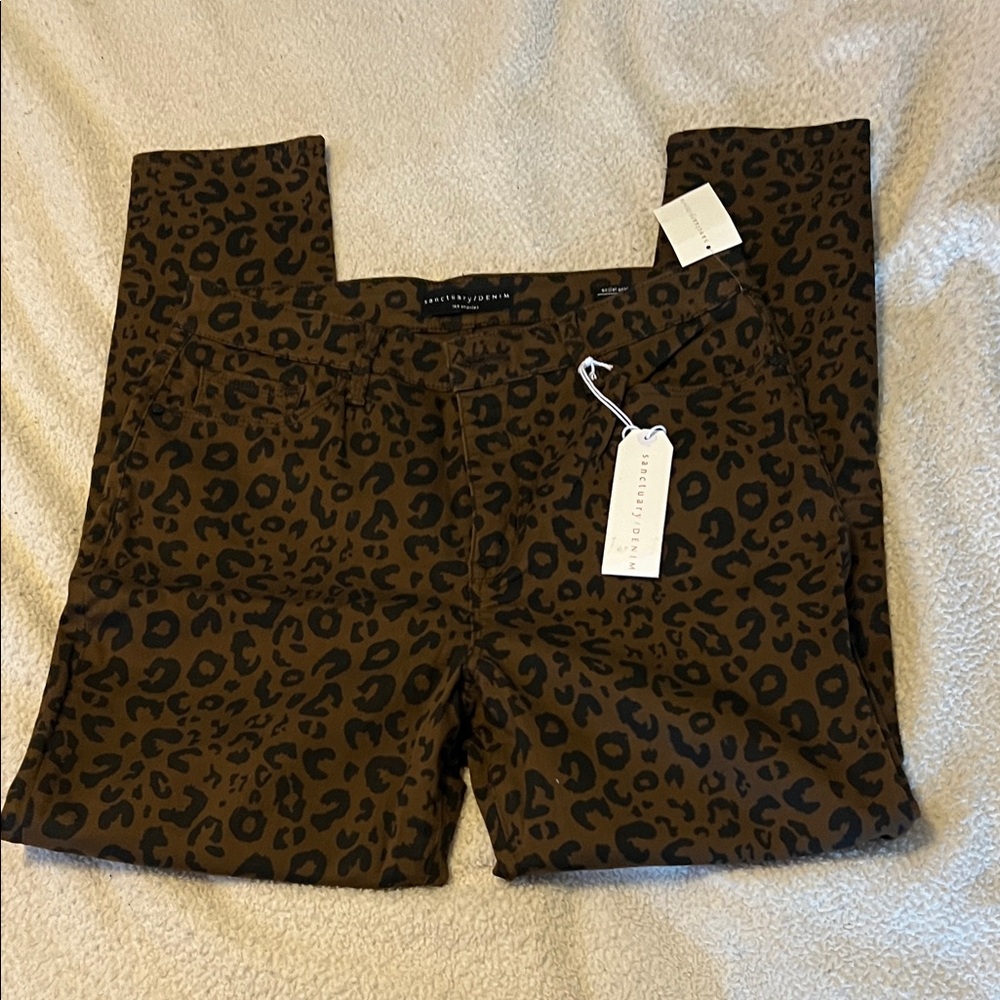 NWT Leopard Print Skinny Pants by Sanctuary Denim